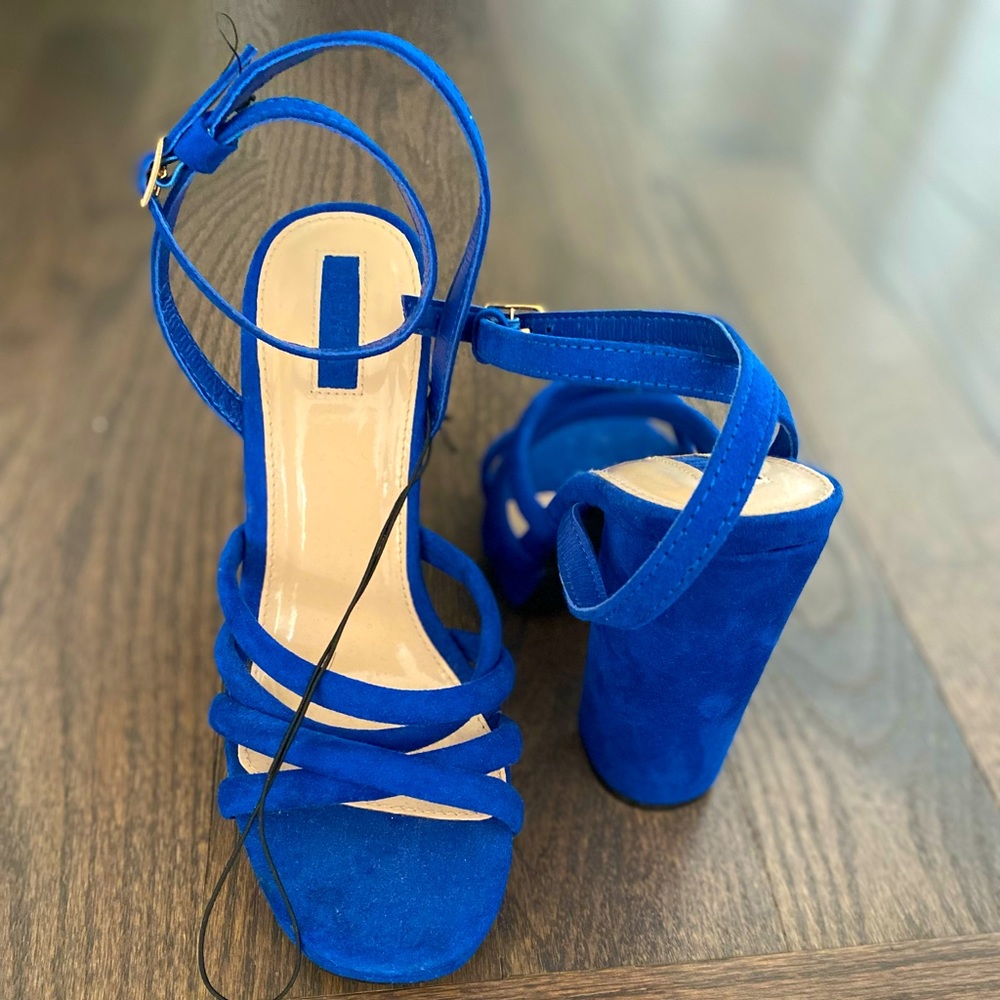 Blue Forever 21 Chunky Heel